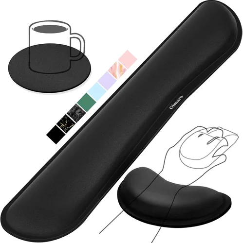 Vista 24 de Gimars Reposamuñecas para mouse, soporte de muñeca Pop It Fidget para aliviar la presión del mouse, almohadilla ergonómica de espuma viscoelástica