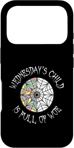 Vista 30 de Wednesday's Child Full of Woe - Carcasa redonda para iPhone 16