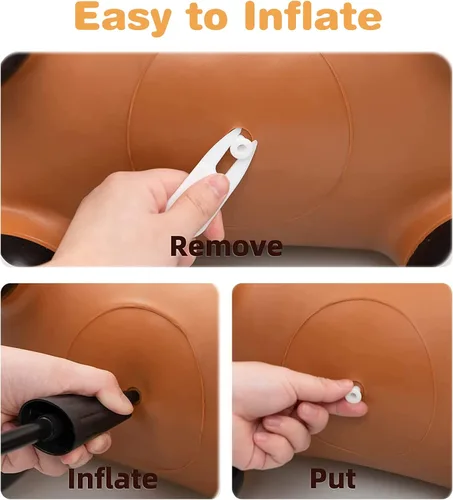 Vista 6 de HotMax Caballo hinchable, tolva inflable de animales que rebotan para niños pequeños o niños, juguetes de salto de goma para niños o niñas, regalo
