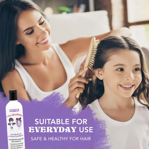 Vista 7 de Fairy LiceMothers LavenderLocks - Acondicionador de prevención de piojos – Acondicionador de aceite de lavanda para eliminación de piojos familiares