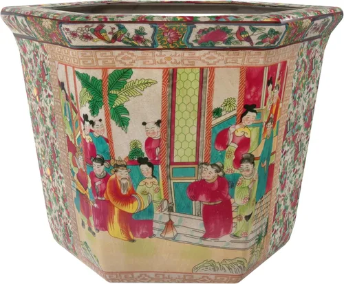 Vista 10 de Red Lantern Maceta de porcelana de caballo en prado de 10
