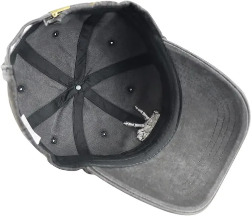 Vista 6 de Skeleton Hand Hat for Men Women, Funny Adjustable Cottom Embroidered Skull Finger Baseball Cap