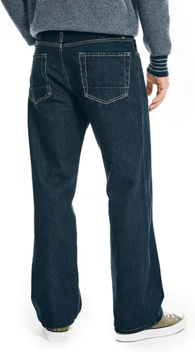 Vista 2 de Nautica Pantalones de mezclilla para hombre, de ajuste holgado, con 5 bolsillos