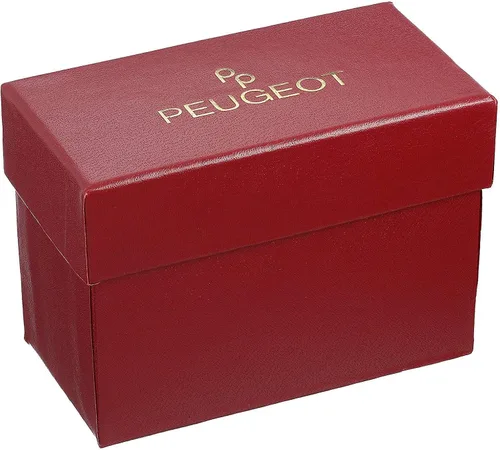 Vista 6 de Peugeot - Reloj de pulsera de piel con bisel de cristal para mujer