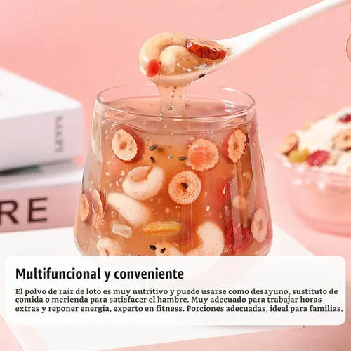 Vista 3 de Polvo de raíz de loto de nuez de semilla de chía 500g/17.63oz Reemplazo