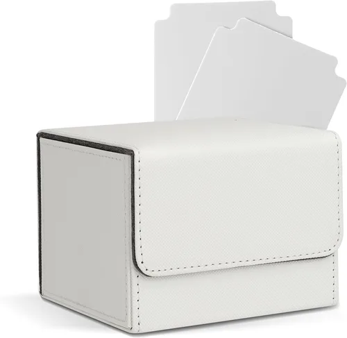 Vista 13 de Caja de cubierta Zettokete MTG con 2 divisores, caja de cubierta Commander de gran capacidad se adapta a 100+ cartas con manga doble, estuche