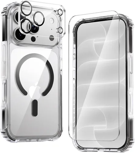 Vista 6 de Yriklso Funda magnética para iPhone 18 Pro y 17 Pro, color negro