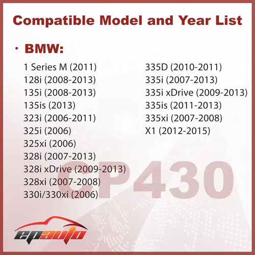 Vista 2 de EPAuto CP430 (CUK8430) Filtro de aire de cabina con carbón activado, repuesto para BMW 128i, 135i, 328i, 335i, 740i, 740Li, 760Li, X1 (2012-2015)