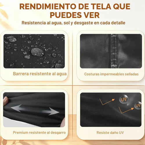 Vista 2 de NetttyPro - Funda para ahumador eléctrico de exterior Masterbuilt de 30 pulgadas, impermeable, resistente, cuadrada, vertical, para parrilla Negro
