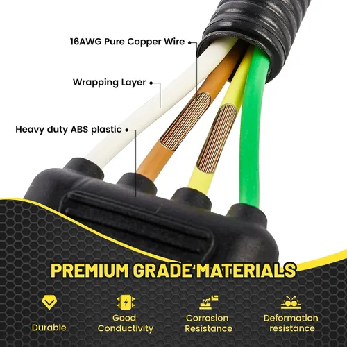 Vista 4 de Oyviny USCAR Arnés de cableado de 7 pines a 4 pines para remolque para Jeep Grand Cherokee 2011-2021/Chevy Silverado 2001-2013/GMC Sierra 2001-2007