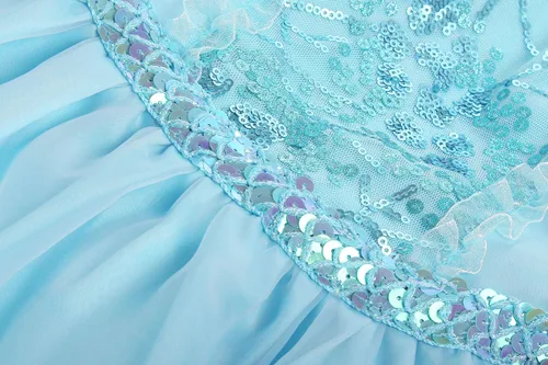 Vista 6 de ReliBeauty - Disfraz de princesa de lentejuelas para niñas, vestido largo para nias