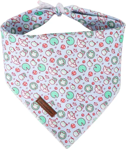 Vista 23 de MR. CHUBBYFACE Pañuelos azules con rayas para perros, reversibles, baberos triangulares, bufanda, accesorios para perros, gatos, mascotas