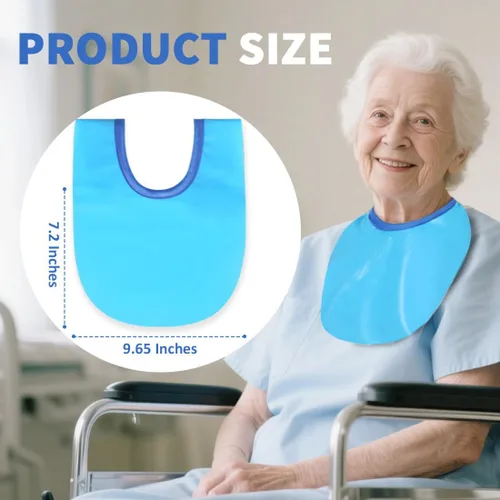 Vista 4 de Cubierta de ducha para traqueotomía, protector de estoma para traqueotomía (azul, 1 unidad)