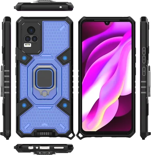 Vista 63 de Funda para 1+ Nord 2 5G, funda para OnePlus Nord 2 5G con funda de soporte, color azul