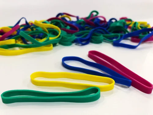 Vista 7 de Bandas de goma de varias dimensiones (#64+#33+#16+#117b), 1/4 libras, banda de goma colorida sin látex, bandas elásticas resistentes para archivos