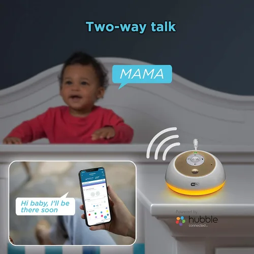 Vista 5 de Motorola MBP163CONNECT Monitor de audio para bebés, dispositivo inteligente inalámbrico WiFi para niños pequeños, bebés, guardería, con 10 sonidos