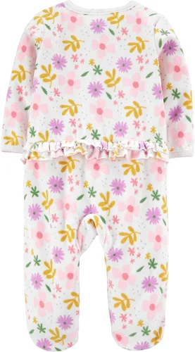 Vista 2 de Simple Joys by Carter's Baby Girls' Fleece Footed Sleep and Play, Pack of 2