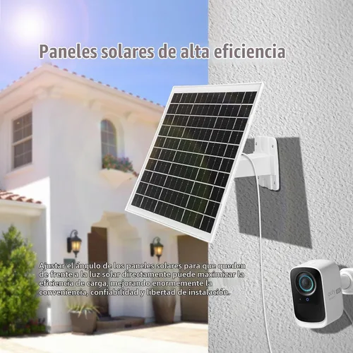 Vista 2 de Paquete de 4 cargadores de panel solar de cámara de 7 W compatibles con eufyCam 3/S330, 3C/S300, S350/C220/C210, eufy SoloCam S220/S340/C210