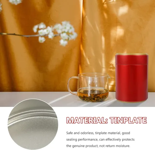 Vista 8 de Hemoton Latas de té para café, té, azúcar, lata de té con tapas herméticas, recipiente para suelto y bolsas para almacenamiento de azúcar de café