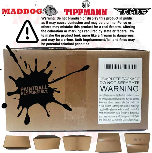 Vista 8 de Maddog Tippmann TMC MAGFED Paintball Gun Marker & Accessory Starter Packages Marker, 48ci/3000psi Compressed Air Tank, Mask, Hopper, Pods, Harness