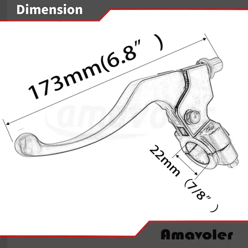 Vista 2 de Embrague de freno de 7/8" Palanca izquierda universal para CRF XR 80 100 XR200 SSR 125cc Coolster Roketa Baja Suzuki RM80 RM85 RM100 Yamaha Enduro