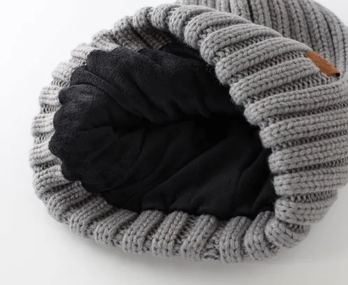 Vista 5 de Home Prefer Gorro de invierno para hombre, gorro de punto para mujer, con forro