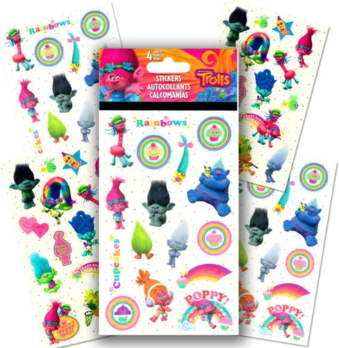Vista 5 de Trolls - Libro de actividades para colorear y calcomanías con libro para colorear, paquetes de actividades de trolls, calcomanías y más