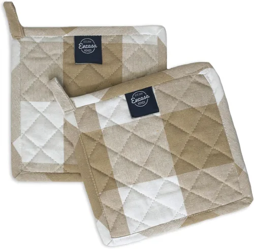 Vista 15 de Encasa XO Soportes para ollas, almohadillas acolchadas para cocina, 8 x 8 Azul escocés