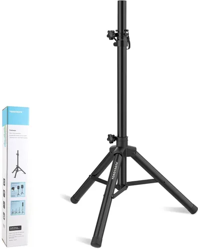 Vista 8 de Vondynote Par de soportes para altavoces de trípode de altura ajustable de 33.5 a 53.5 pulgadas, soporte delgado para mini altavoz, PA DJ, trípode