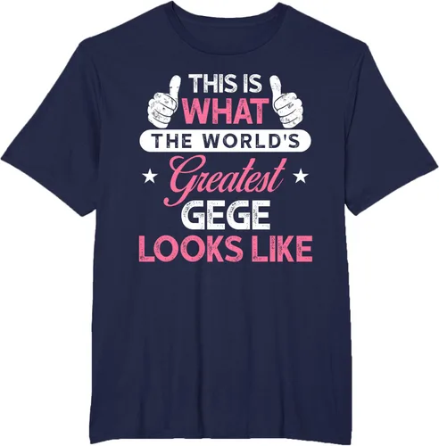 Vista 18 de Gege Gift: World's Greatest Gege T-Shirt, Negro