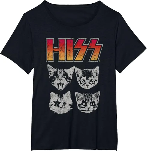 Vista 3 de HISS Cat Funny Cats Kittens Rock Music Cat Lover Hiss Camiseta