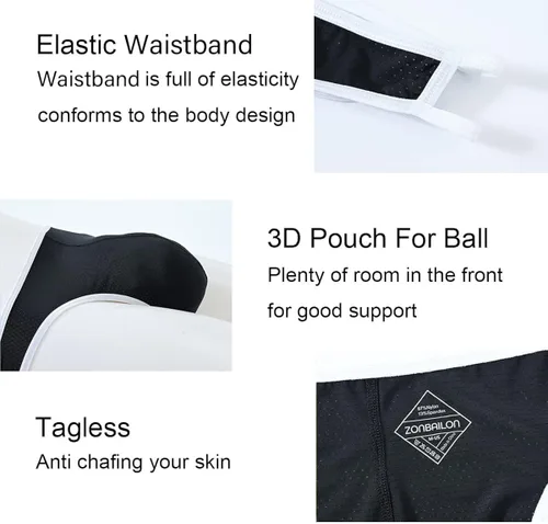Vista 2 de ZONBAILON Men's Jockstrops Underwear Beathable Soft Thong G String Mesh