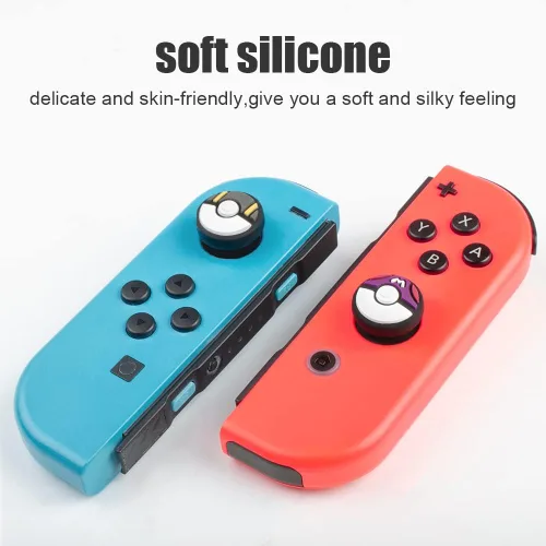 Vista 2 de Switch Joycon - Tapas de agarre para pulgar, funda de silicona suave compatible con Nintendo SwitchOLEDSwitch Lite, cubiertas de botón de agarre