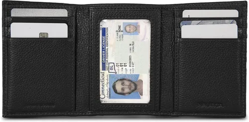 Vista 39 de Nautica Men's Trifold Wallet RFID Blocking Protection ID Window Card Slots Genuine Leather Durable