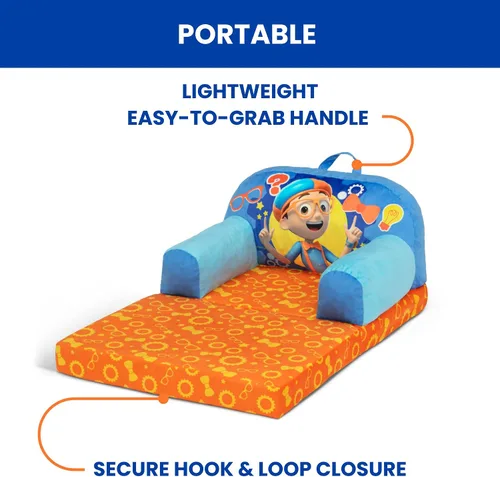 Vista 6 de Delta Children - Silla para niños Blippi Cozee Buddy abatible, azul