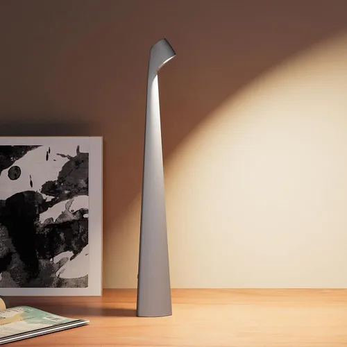 Vista 9 de HAPYGI Lámpara de escritorio LED portátil inalámbrica, lámpara de mesa inalámbrica recargable, brillo de 3 niveles, lámpara de mesa para patio, luz