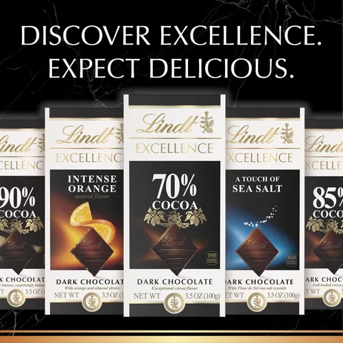 Vista 6 de Lindt EXCELLENCE Barra de caramelo de chocolate con leche extra cremosa, chocolate con leche, barra de 3.5 onzas