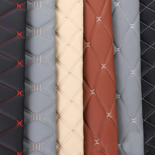 Vista 8 de Tela de espuma acolchada de vinilo, hilo multipatrón, material de piel sintética, tapicería para muebles, cabeceros de muebles, tela interior Negro