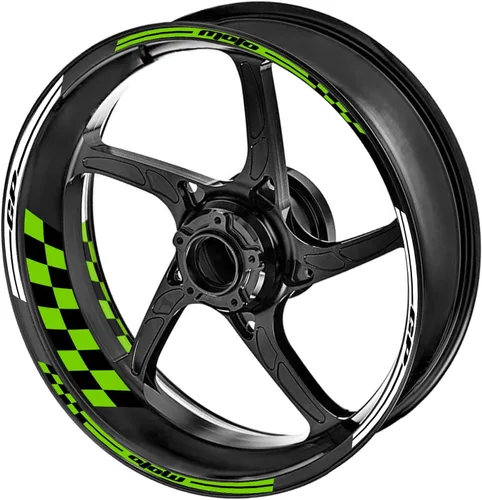 Vista 2 de KETABAO Calcomanías de llanta de 17 pulgadas compatibles con ZX-10R ZX-10RR ZX-6R 6RR 6RR 636 Z900 Z1000 Z650 Ninja 400 Verde