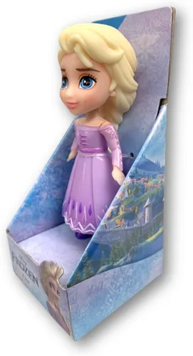 Vista 4 de Amarina Empaquetado en caja transparente para regalo, mini muñeca de 3.5 pulgadas, elige entre los 14 personajes de Frozen de estilo (ELSA Lila)