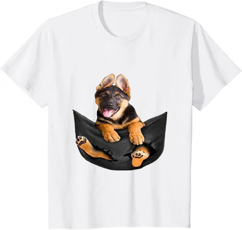 Vista 66 de Dog Lovers Gifts - Camiseta divertida con cara de perro con bolsillo, Negro, S
