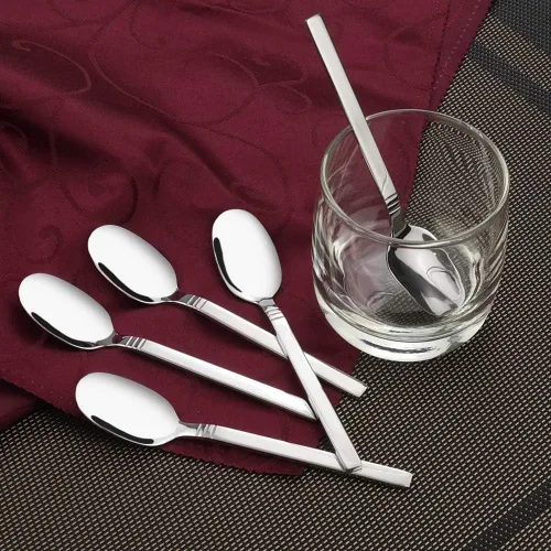 Vista 6 de Cucharas de café de acero inoxidable de 12 piezas, cuchara pequeña para expreso, mini cuchara Stainless Steel Small Spoons, Spoon Silverware