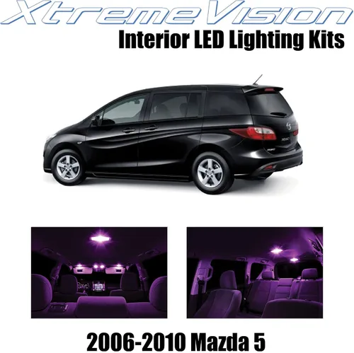 Vista 9 de XtremeVision LED interior para Mazda 5 2010-2013 (8 piezas) kit de LED interior azul + herramienta de instalación