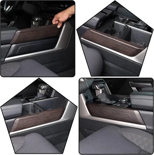 Vista 4 de Cubierta decorativa para panel de engranajes central de automóvil compatible con Toyot @Tundra/Sequoia 2022-2023 Panel de engranajes central