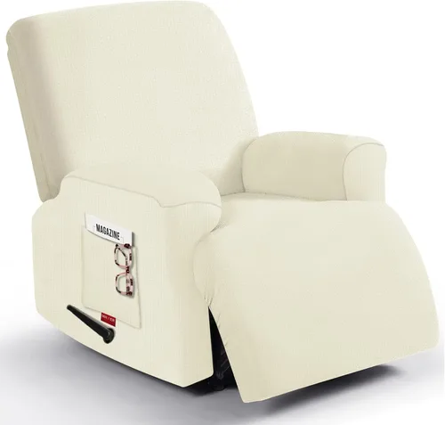 Vista 39 de 3 fundas elásticas para sillas reclinables, fundas de tela de felpa y protectores duraderos de muebles para niños y mascotas (1 plaza, negro)