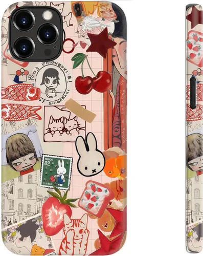 Vista 95 de bemal Funda para iPhone 12 Mini, estética, vintage, floreciente, peonía, concha, femenina, compatible con MagSafe, moderna, única, moderna, moderna