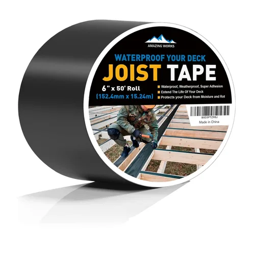 Vista 7 de Cinta para Viguetas - Cinta de Cubierta de Viguetas de Alta Resistencia, 1 Rollo de 4" x 50' de Cinta de Cubierta Impermeable y Resistente a