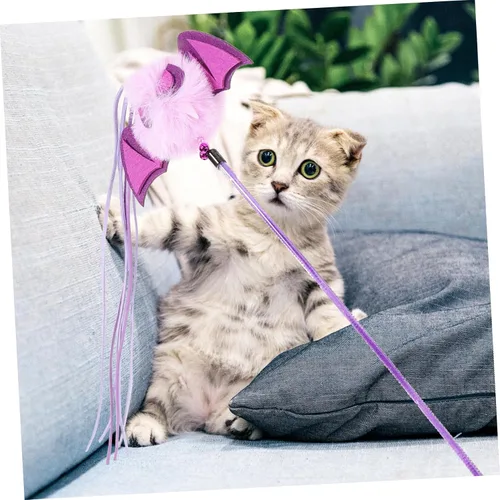 Vista 2 de balacoo Juguetes interactivos para gatos de Halloween, juguetes interactivos para gatos, juguetes para gatos, varita teaser para gatos, segura