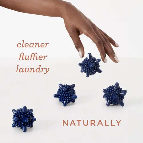 Vista 2 de Esembly Agitadores, bolas para lavadora y secadora para ropa limpia y suave, bolas reutilizables ecológicas de silicona para secadora, paquete de 4