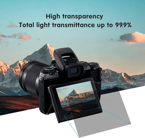 Vista 4 de kinokoo Película de vidrio templado para Panasonic LUMIX FZ82/FZ80/ZS70/TZ90/TZ95 Película transparente Panasonic FZ80D/FZ82D/FZ85/FZ85D/TZ85